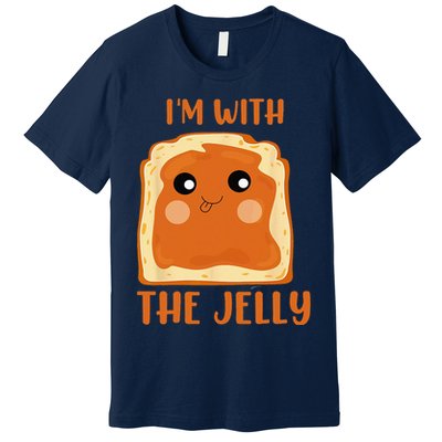 Im With The Jelly Peanut Butter Jelly Couple Copy Premium T-Shirt