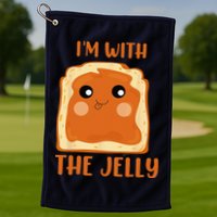 Im With The Jelly Peanut Butter Jelly Couple Copy Golf Towel