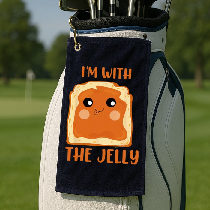 Im With The Jelly Peanut Butter Jelly Couple Copy Golf Towel