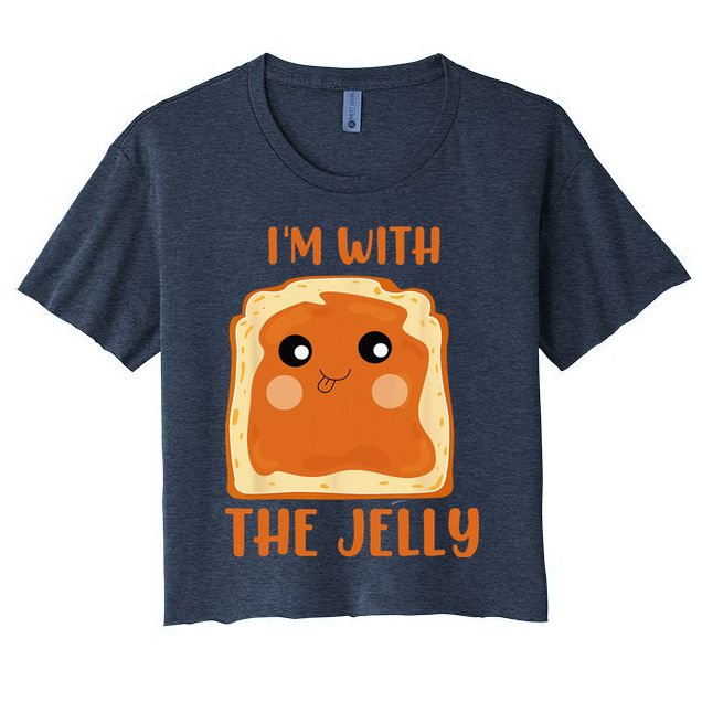 Im With The Jelly Peanut Butter Jelly Couple Copy Crop Top