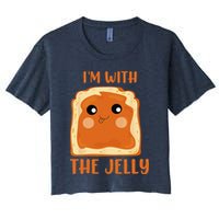 Im With The Jelly Peanut Butter Jelly Couple Copy Women's Crop Top Tee
