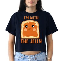 Im With The Jelly Peanut Butter Jelly Couple Copy Women's Crop Top Tee