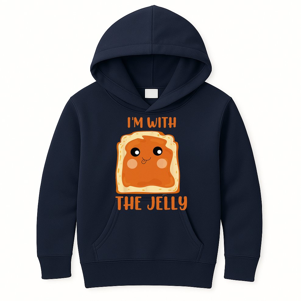 Im With The Jelly Peanut Butter Jelly Couple Copy Kids Hoodie