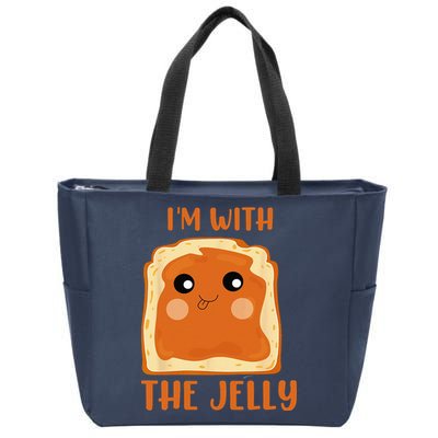 Im With The Jelly Peanut Butter Jelly Couple Copy Zip Tote Bag