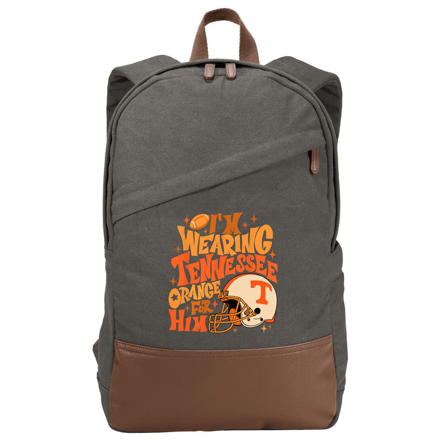 Im Wearing Tennessee Orange For Him Cotton Canvas Backpack