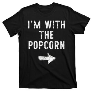 IM With The Popcorn Costume Halloween Matching Couple T-Shirt