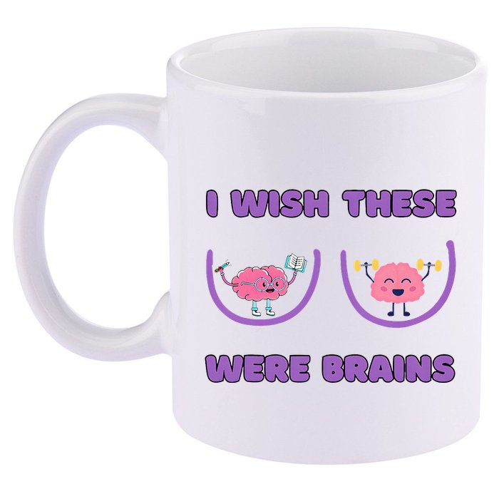I Wish These Were Brains 11oz C Handle Ceramic Mug