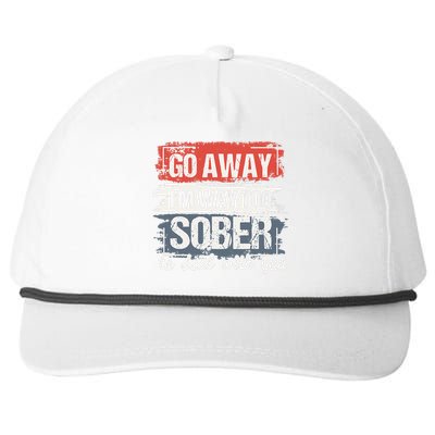 I'm Way Too Sober Sobriety Anniversary AA NA Snapback Five-Panel Rope Hat