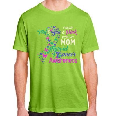 I Wear Teal Blue For My Mom Thyroid Cancer Gift Adult ChromaSoft Performance T-Shirt