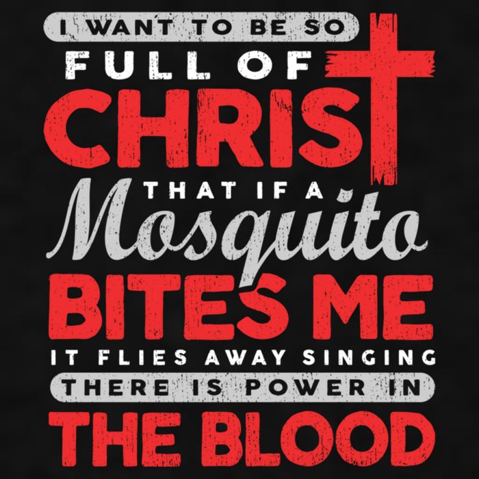 I Want To Be So Full Of Christ That If A Mosquito Bites Me Ladies PosiCharge Tri-Blend Wicking Tank