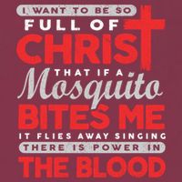 I Want To Be So Full Of Christ That If A Mosquito Bites Me 16oz Travel Tumbler