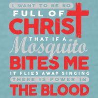 I Want To Be So Full Of Christ That If A Mosquito Bites Me Sueded Cloud Jersey T-Shirt