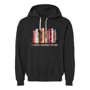 I'm With The Banned Funny Bookworm Shirt Banned Book Garment-Dyed Fleece Hoodie