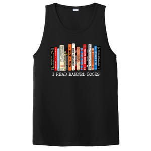 I'm With The Banned Funny Bookworm Shirt Banned Book PosiCharge Competitor Tank