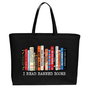 I'm With The Banned Funny Bookworm Shirt Banned Book Cotton Canvas Jumbo Tote