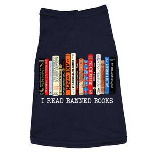 I'm With The Banned Funny Bookworm Shirt Banned Book Doggie Tank