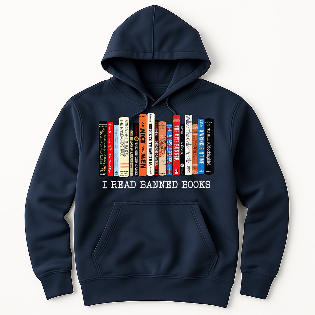 I'm With The Banned Funny Bookworm Shirt Banned Book Hoodie