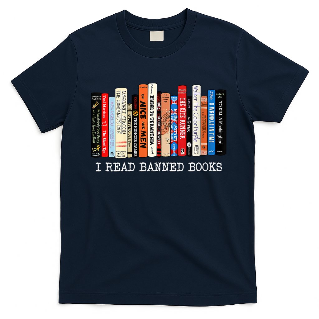 I'm With The Banned Funny Bookworm Shirt Banned Book T-Shirt