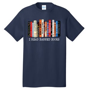 I'm With The Banned Funny Bookworm Shirt Banned Book Tall T-Shirt