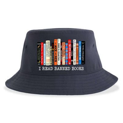 I'm With The Banned Funny Bookworm Shirt Banned Book Sustainable Bucket Hat