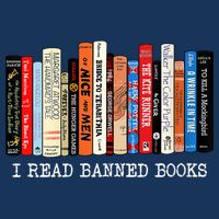 I'm With The Banned Funny Bookworm Shirt Banned Book Button