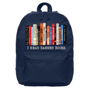 I'm With The Banned Funny Bookworm Shirt Banned Book 16 in Basic Backpack