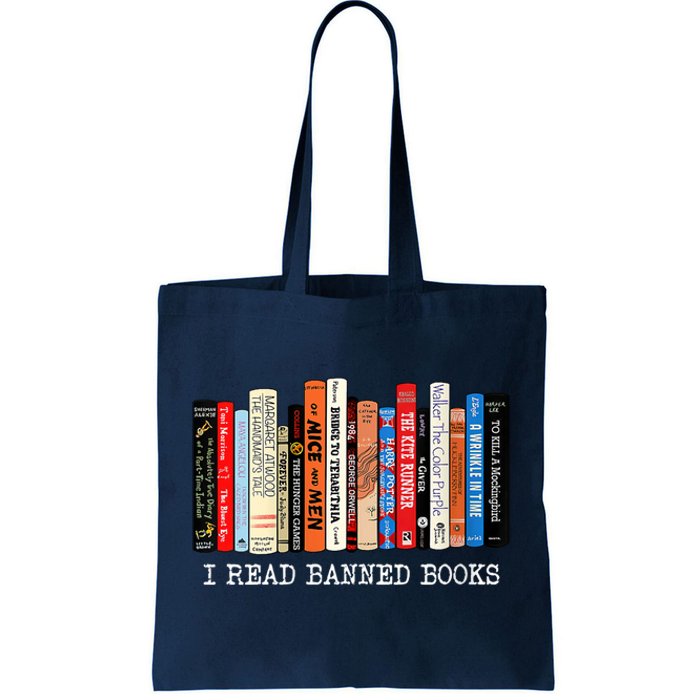 I'm With The Banned Funny Bookworm Shirt Banned Book Tote Bag