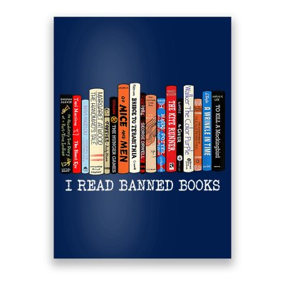 I'm With The Banned Funny Bookworm Shirt Banned Book Poster