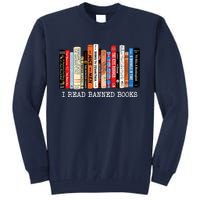 I'm With The Banned Funny Bookworm Shirt Banned Book Tall Sweatshirt