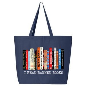 I'm With The Banned Funny Bookworm Shirt Banned Book 25L Jumbo Tote