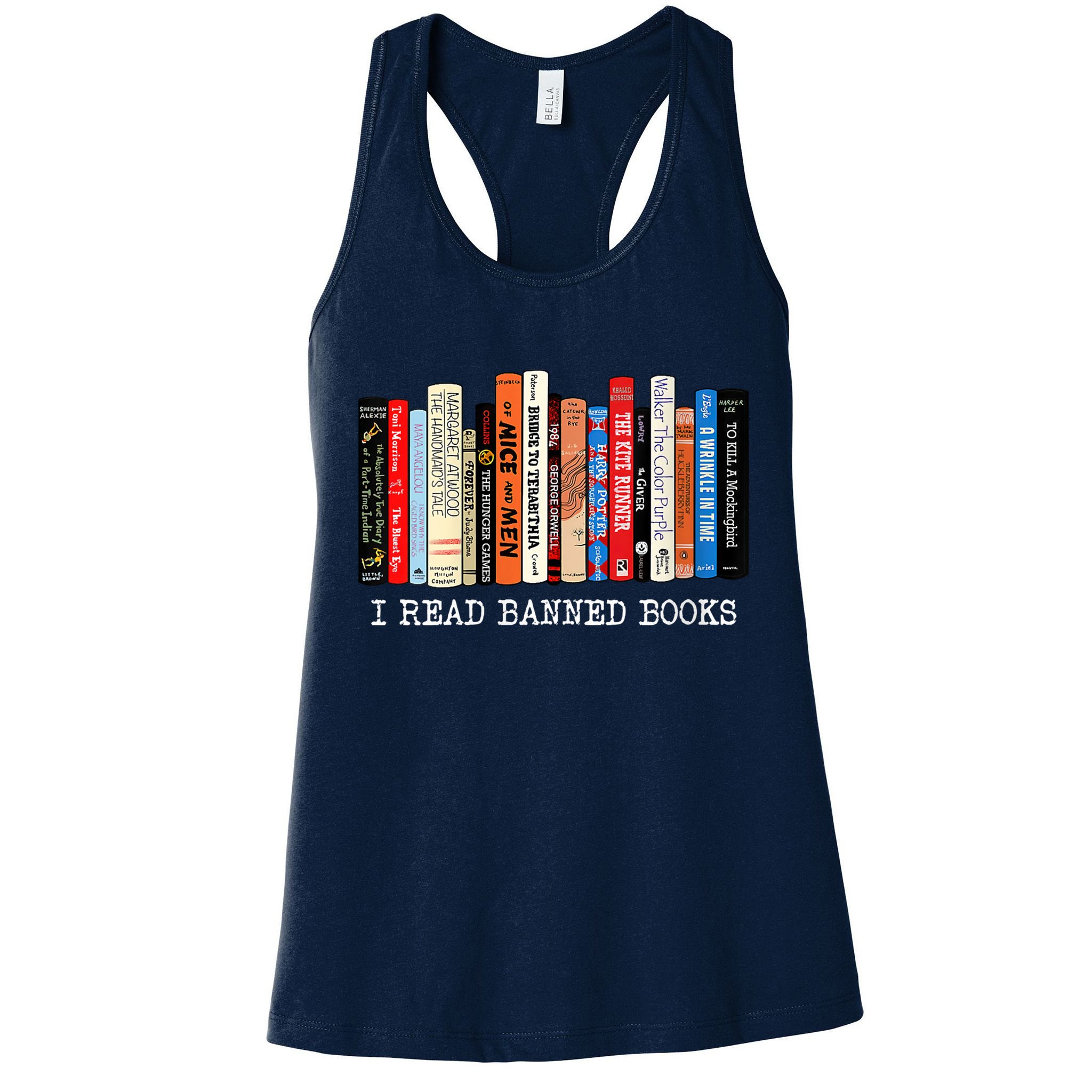 I'm With The Banned Funny Bookworm Shirt Banned Book Womens Tank Top