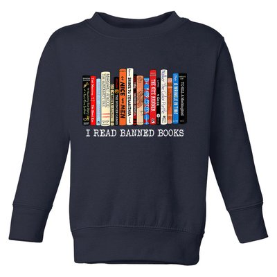 I'm With The Banned Funny Bookworm Shirt Banned Book Toddler Sweatshirt