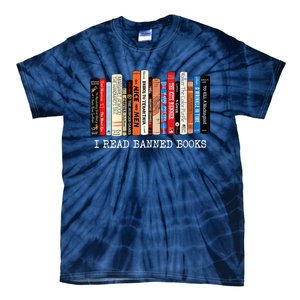 I'm With The Banned Funny Bookworm Shirt Banned Book Tie-Dye T-Shirt