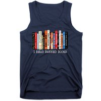 I'm With The Banned Funny Bookworm Shirt Banned Book Tank Top