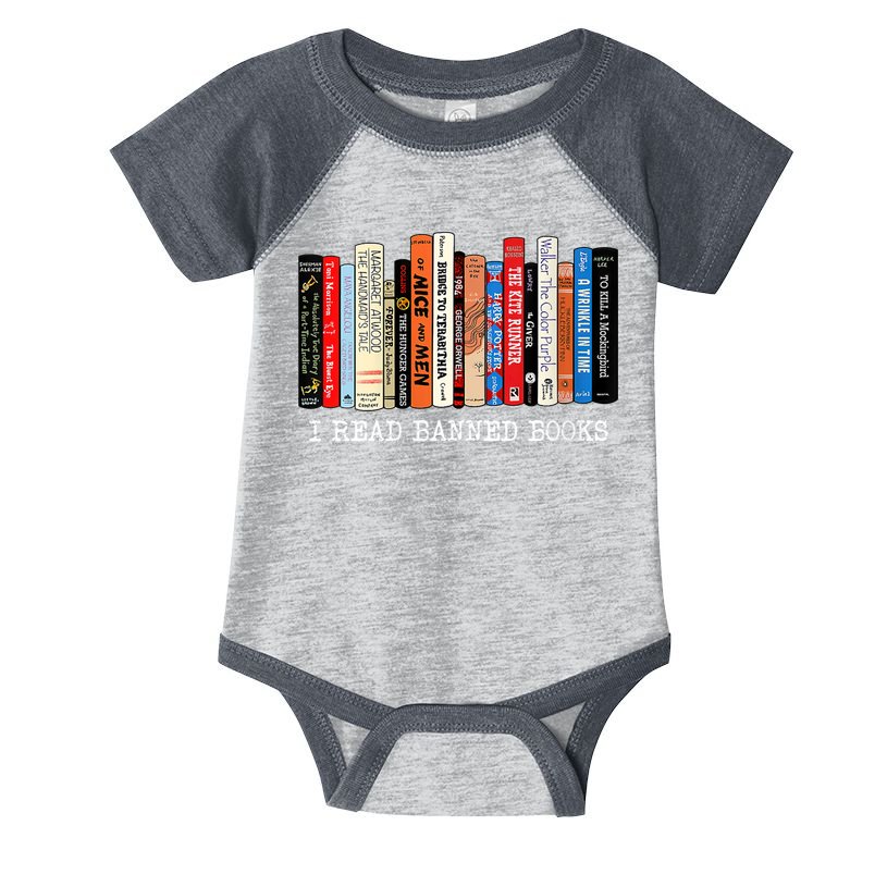 I'm With The Banned Funny Bookworm Shirt Banned Book Infant Baby Jersey Bodysuit