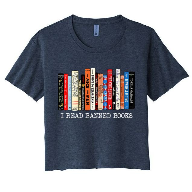 I'm With The Banned Funny Bookworm Shirt Banned Book Crop Top