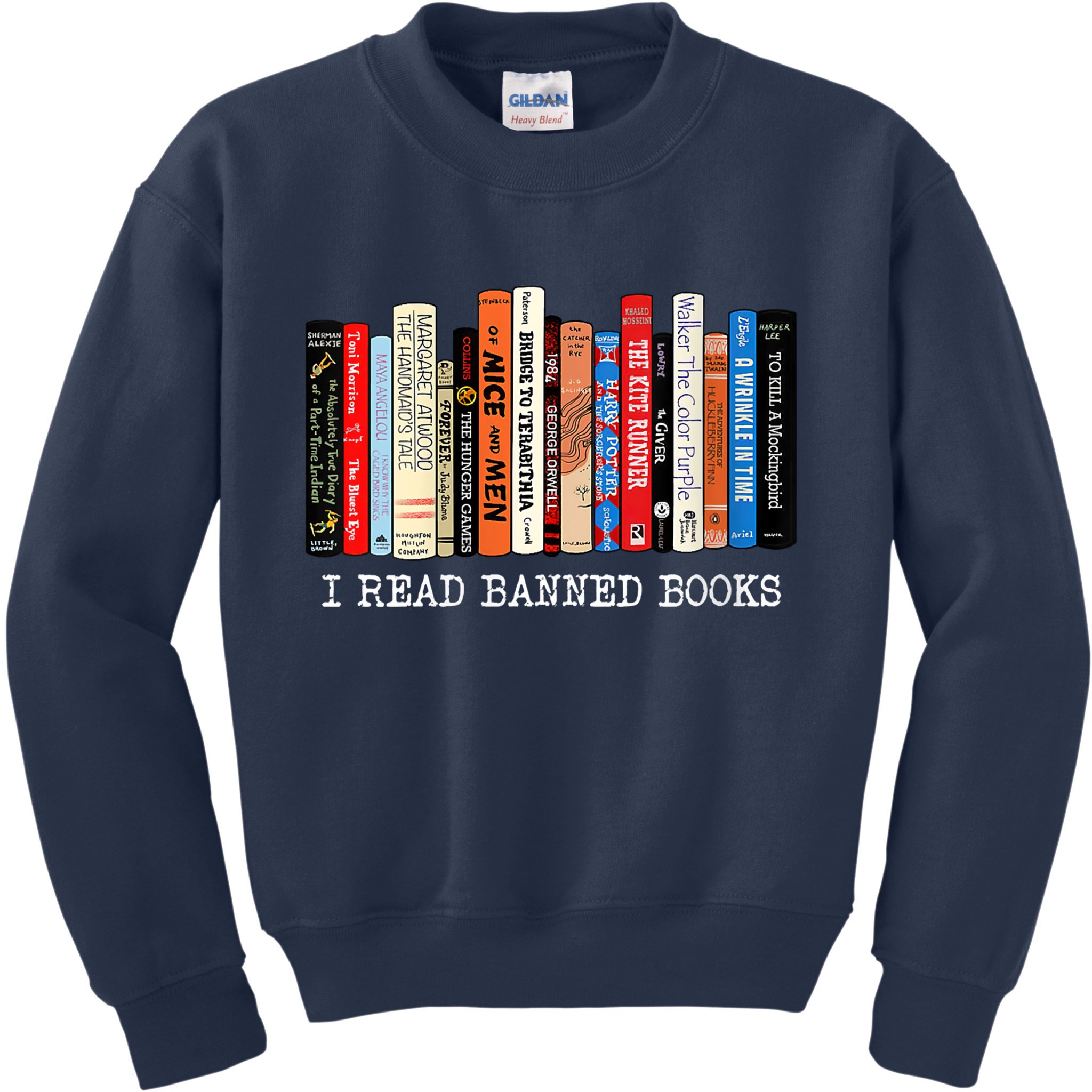 I'm With The Banned Funny Bookworm Shirt Banned Book Kids Sweatshirt