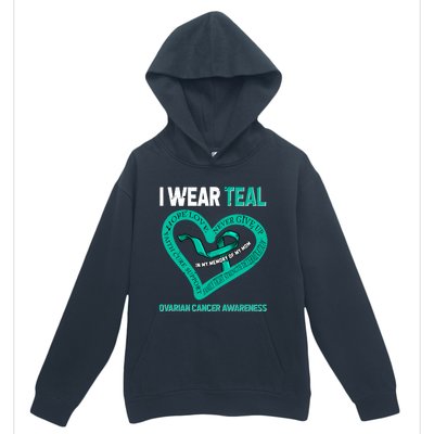 I Wear Teal In My Memory Of My Mom Ovarian Cancer Awareness Cute Gift Urban Pullover Hoodie