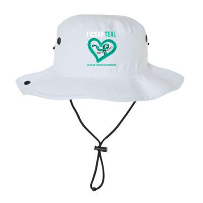 I Wear Teal In My Memory Of My Mom Ovarian Cancer Awareness Cute Gift Legacy Cool Fit Booney Bucket Hat