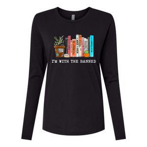 I'm With The Banned Books I Read Banned Books Lovers Womens Cotton Relaxed Long Sleeve T-Shirt