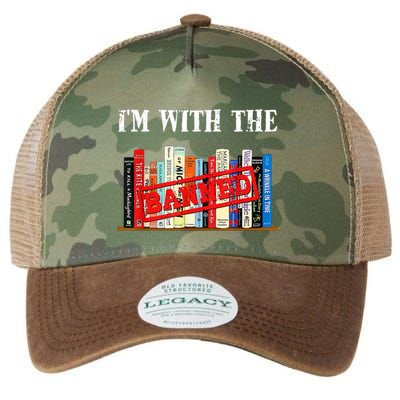 I'm With The Banned Funny Book Readers I Read Banned Books Legacy Tie Dye Trucker Hat