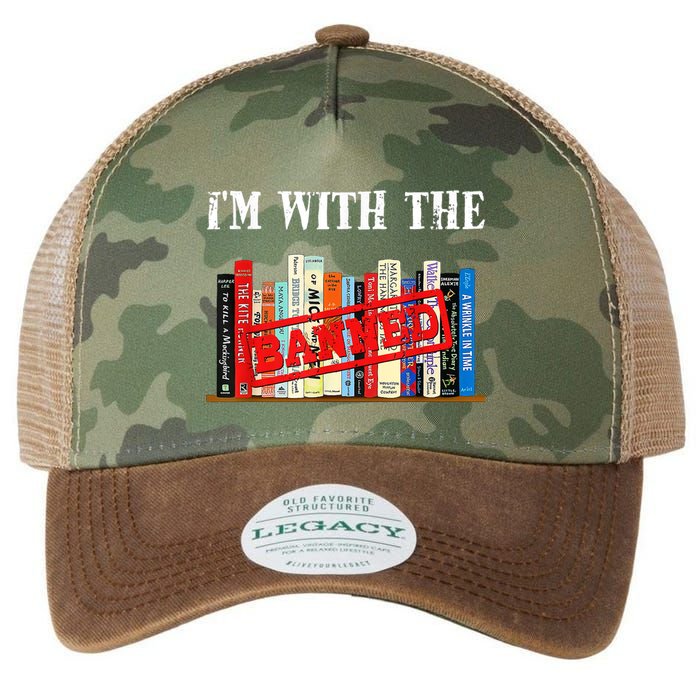 I'm With The Banned Funny Book Readers I Read Banned Books Legacy Tie Dye Trucker Hat