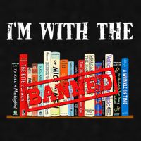 I'm With The Banned Funny Book Readers I Read Banned Books Ladies PosiCharge Tri-Blend Wicking Tank