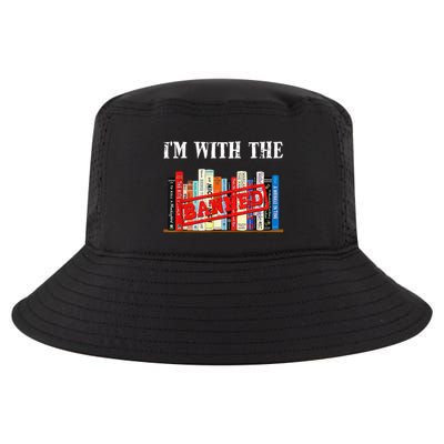 I'm With The Banned Funny Book Readers I Read Banned Books Cool Comfort Performance Bucket Hat