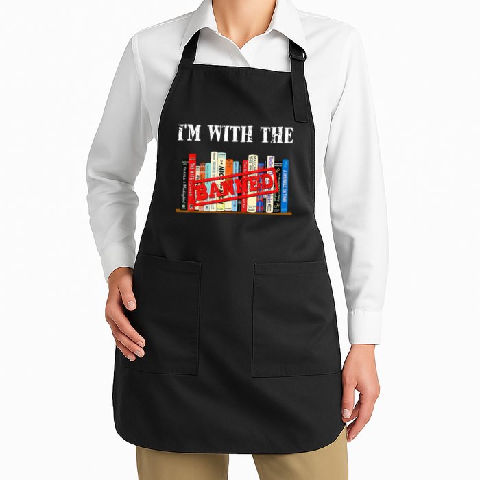 I'm With The Banned Funny Book Readers I Read Banned Books Apron