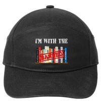 I'm With The Banned Funny Book Readers I Read Banned Books 7-Panel Snapback Hat
