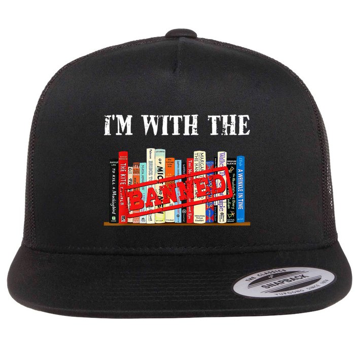 I'm With The Banned Funny Book Readers I Read Banned Books Flatbill Hat