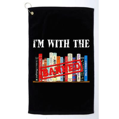 I'm With The Banned Funny Book Readers I Read Banned Books Golf Towel