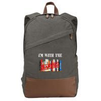 I'm With The Banned Funny Book Readers I Read Banned Books Cotton Canvas Backpack