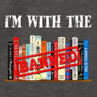 I'm With The Banned Funny Book Readers I Read Banned Books Vector Backpack